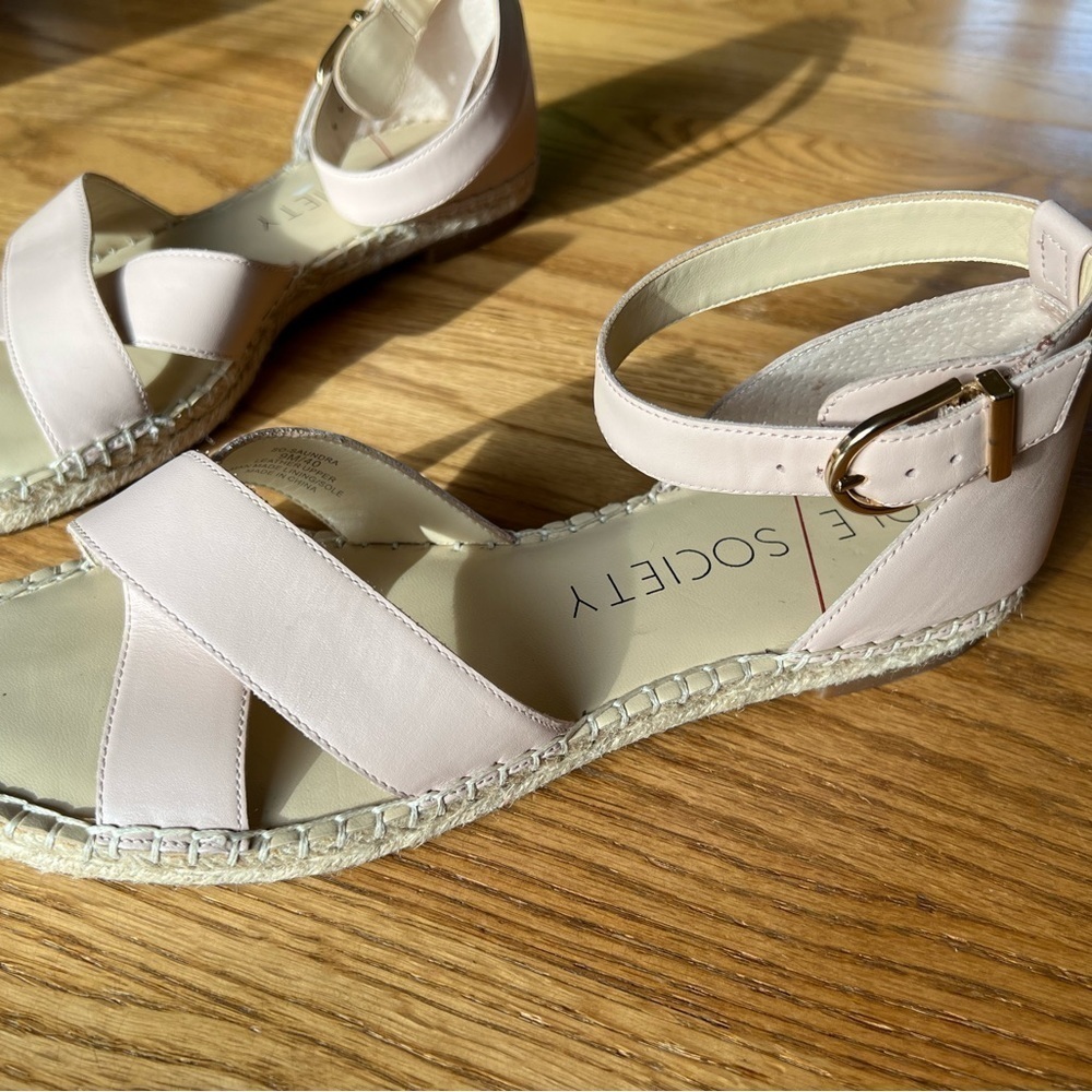 Sole Society Sandals Womens Saundra Leather Pink Shoes Size 9.5 - Picture 2 of 7